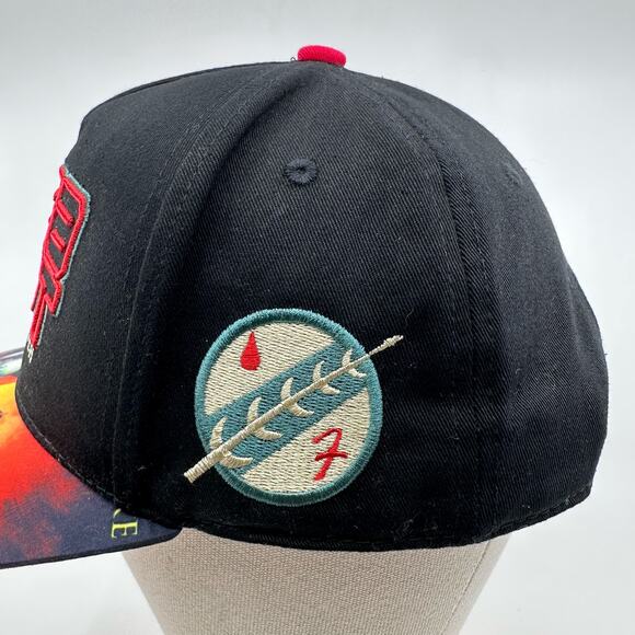 Boba Fett Brim Snapback Hat Bounty Hunter Graphics Star Wars Black/Red One Size - Picture 6 of 10